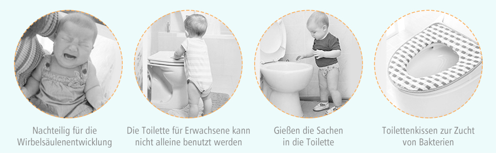 Kinder Toilettensitz faltbar Kinder Toilettentrainer Töpfchentrainer mit  Leiter und Griffe Grün - Costway