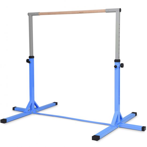 Gymnastik Turnreck Höhenverstellbare Turnstangen Rosa/ Blau/Lila Reckstange Costway - Belastbare