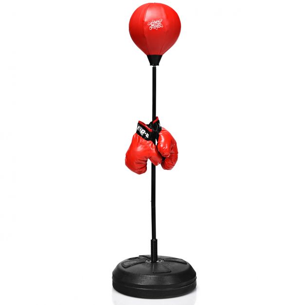 Punchingball 120-154cm Boxsack Standboxball - Boxset höhenverstellbar Costway Set Kinder
