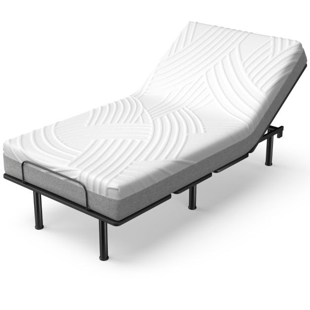 20cm dicke Doppelbettmatratze Noppenschaumstoff kühler und atmungsaktiver  Schaumstoff für verstellbares Bett - Costway
