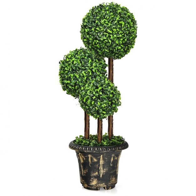 Baum - künstliche Grün Costway x Kunstpflanze Grünpflanzen x 91 30 künstlicher cm 30