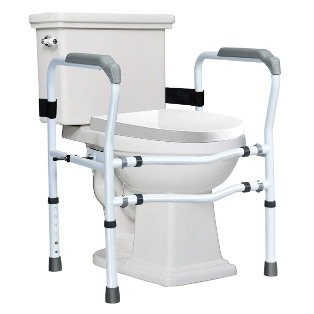 Sicherheitsschiene für die Toilette mit einstellbarer Höhe & Breite für  Senioren - Costway