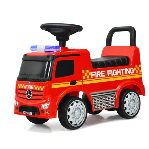 Kinder-Feuerwehrauto lizenzierter Mercedes Benz Schiebeauto 62 x 29 x 43 cm  Rot - Costway