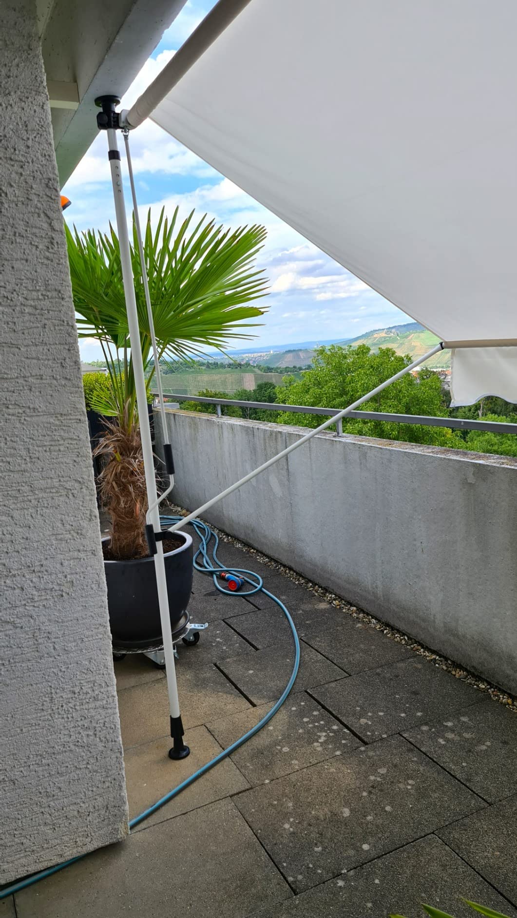 Teleskop-Markise Sonnenschutz Ausfahrbarer Sonnenschutz für Garten 300 x  120 cm Beige - Costway